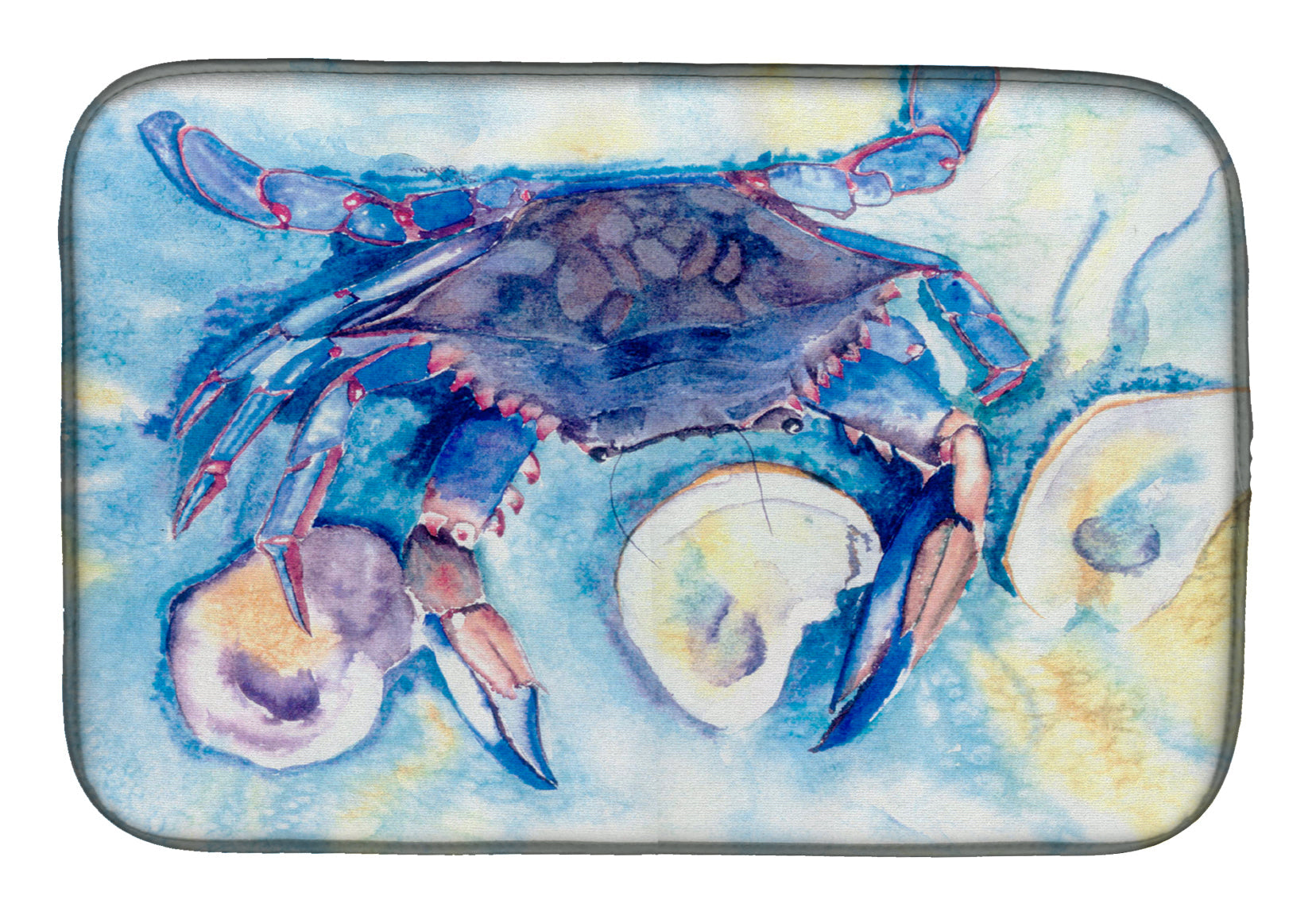 Crab   Dish Drying Mat Absorbent Dish Drying Mat Pad for Kitchen Counter Dish Drainer Mat for Countertop, 14 x 21", Multicolor