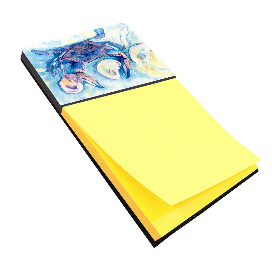Crab   Watercolor Sticky Note Holder Refillable Dispenser Desk Accessory 3x3 Pad Gift