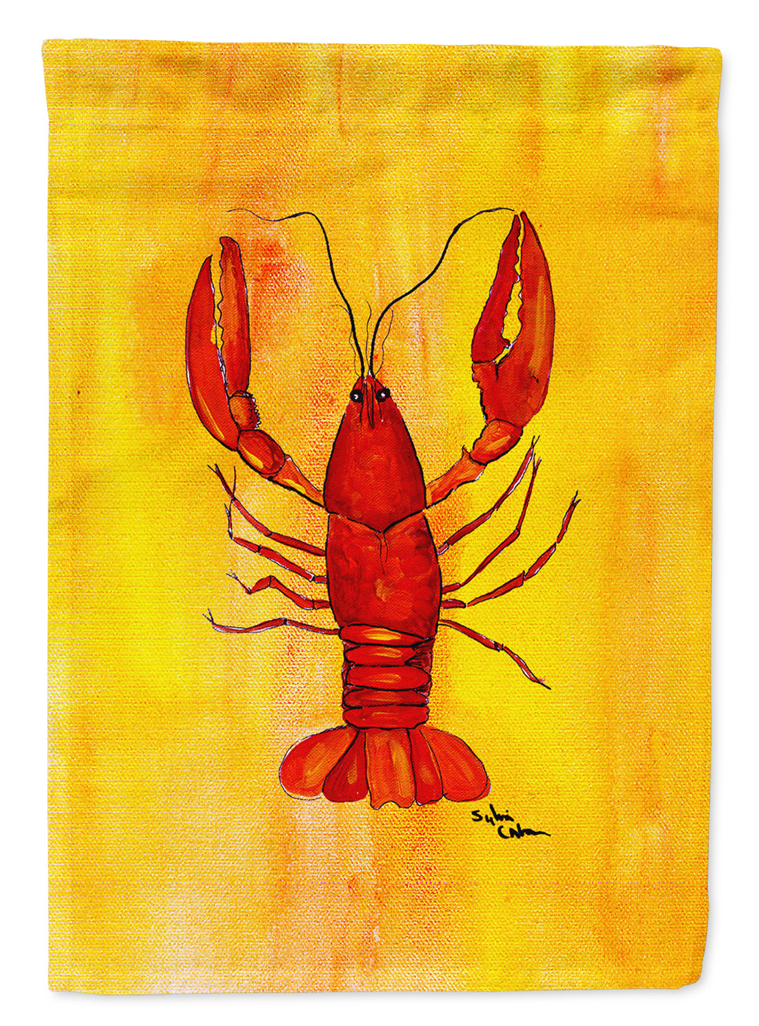 Crawfish House Flag 28x40 Porch Sleeve Pole Decorative Outside Yard Banner Artwork Wall Hanging, Polyester
