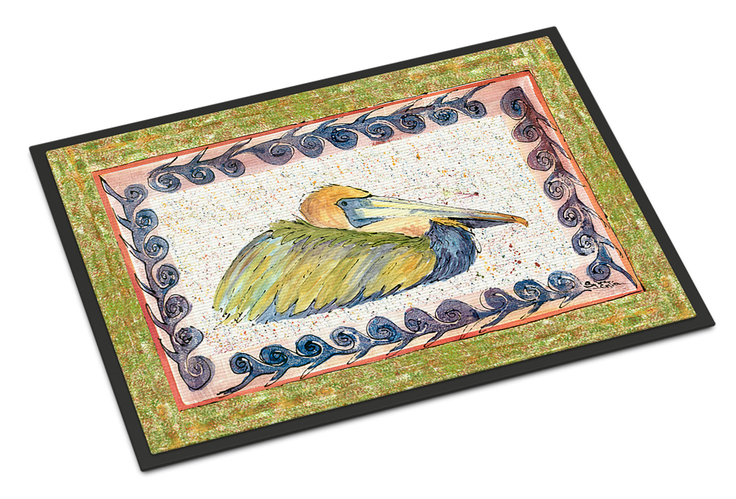 Bird - Pelican Doormat Indoor Outdoor 24H X 36W Front Door Mat Rugs for Entryway, Non Slip Washable Low Pile,