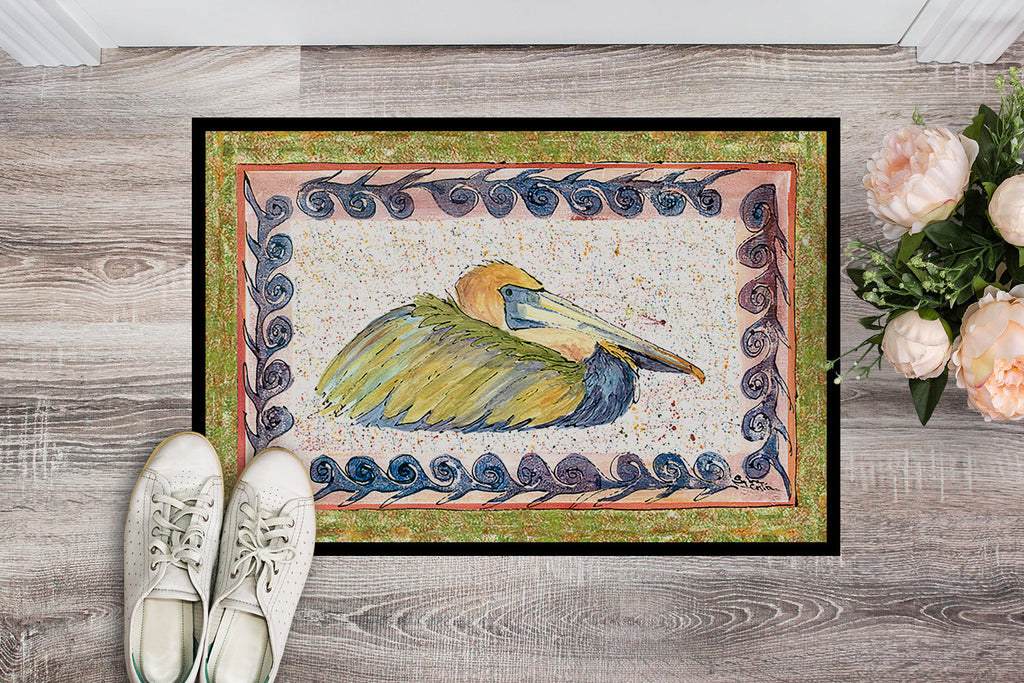 Bird - Pelican Doormat Indoor Outdoor 24H X 36W Front Door Mat Rugs for Entryway, Non Slip Washable Low Pile,
