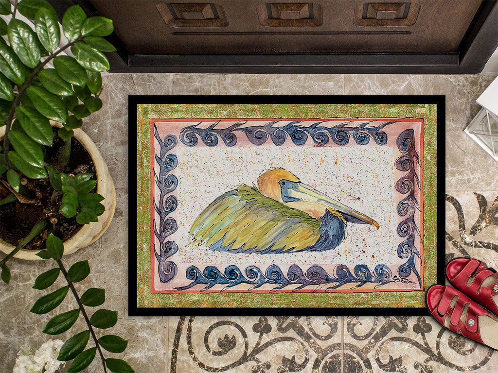 Bird - Pelican Doormat Indoor Outdoor 24H X 36W Front Door Mat Rugs for Entryway, Non Slip Washable Low Pile,