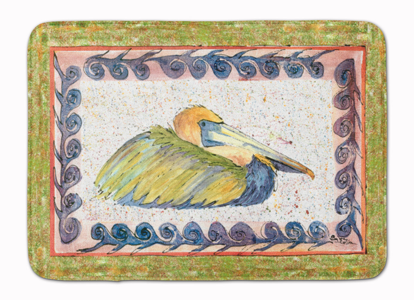 Bird - Pelican Memory Foam Kitchen Mat Machine Washable Anti-Fatigue Cushion Comfort Bath or Kitchen Rug