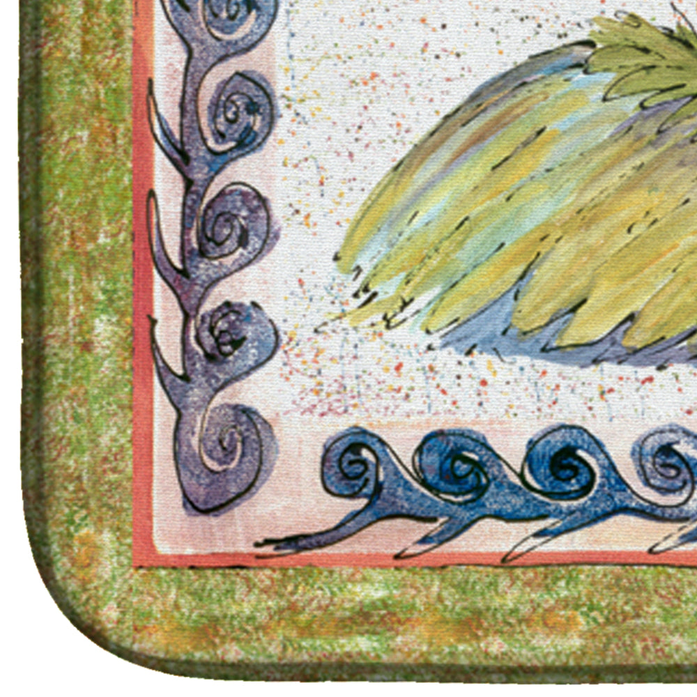Bird - Pelican Dish Drying Mat Absorbent Dish Drying Mat Pad for Kitchen Counter Dish Drainer Mat for Countertop, 14 x 21", Multicolor