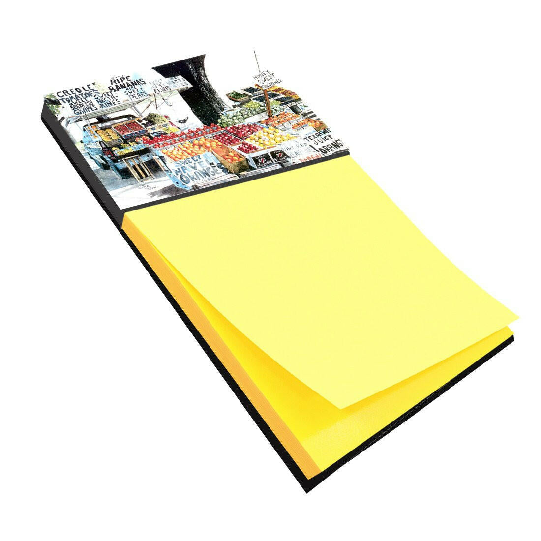 Fruit Stand Watercolor Sticky Note Holder Refillable Dispenser Desk Accessory 3x3 Pad Gift