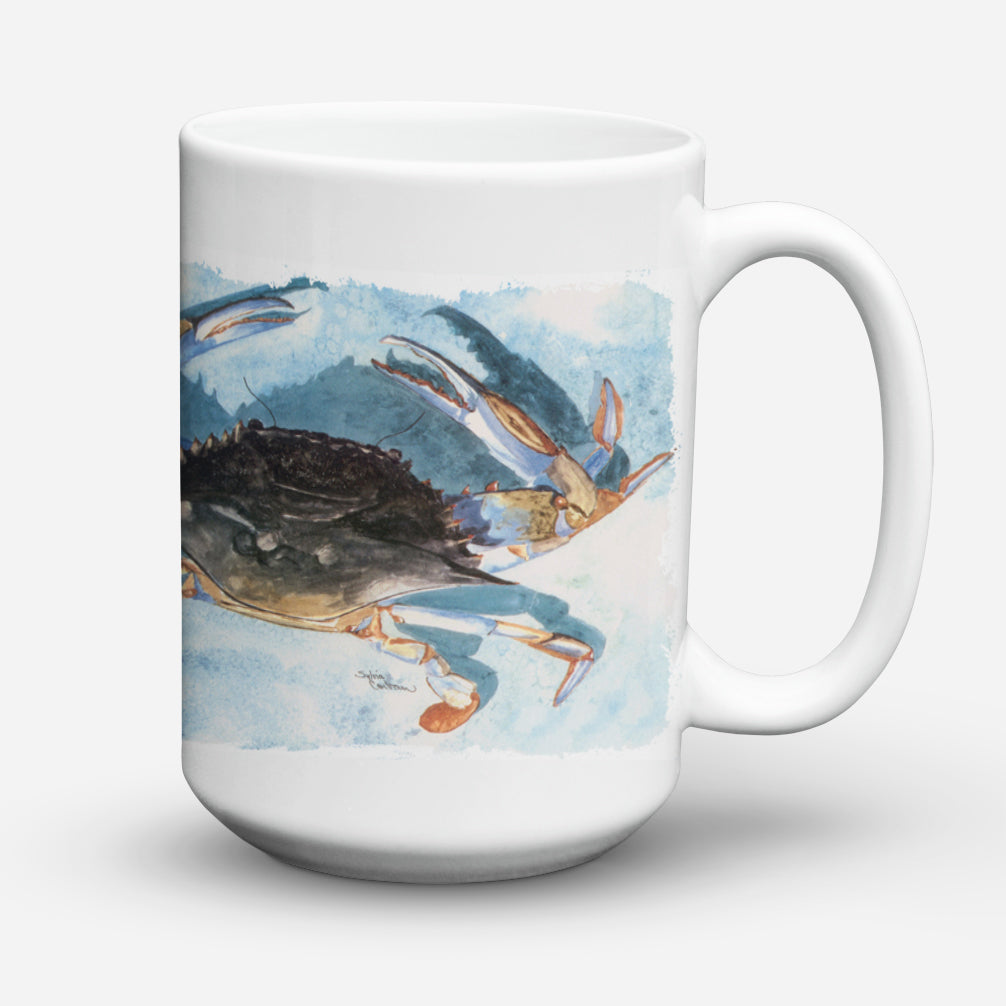 Crab Ceramic Coffee Mug 15 oz Decorative Large C Handle Mug Cup for Tea, Cocoa Hot Chocolate