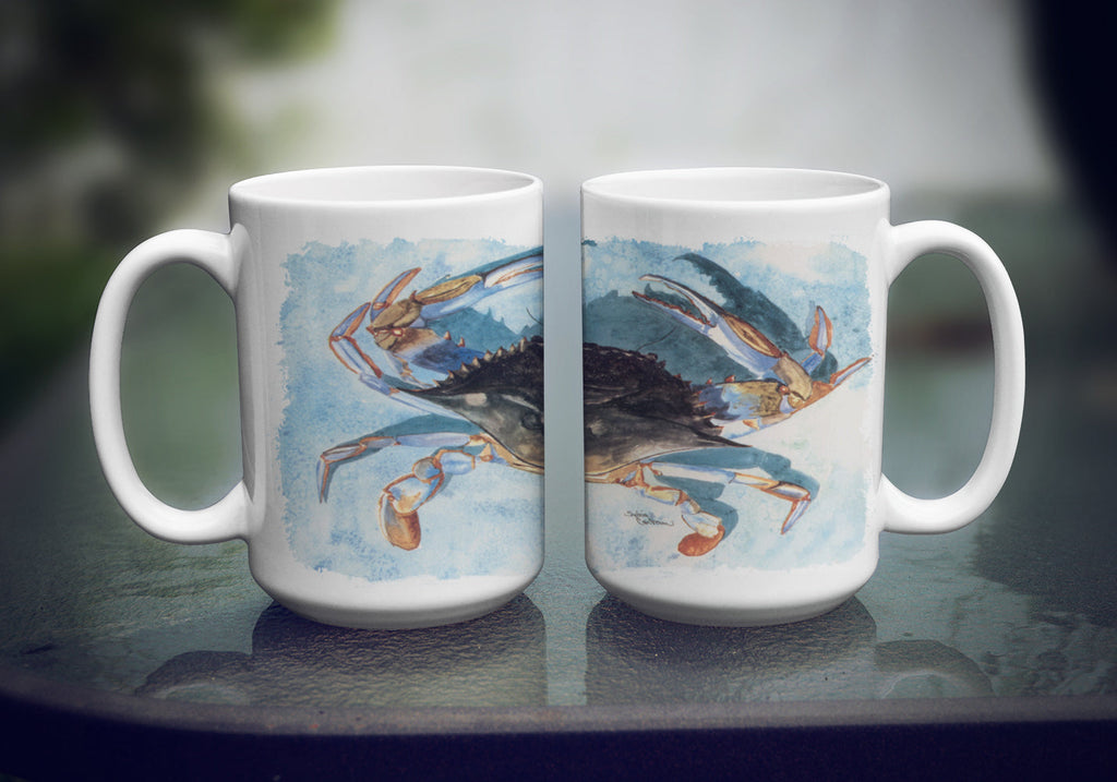 Crab Ceramic Coffee Mug 15 oz Decorative Large C Handle Mug Cup for Tea, Cocoa Hot Chocolate