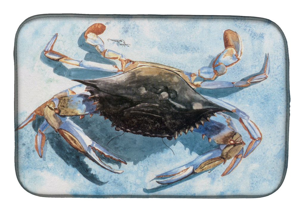 Crab Dish Drying Mat Absorbent Dish Drying Mat Pad for Kitchen Counter Dish Drainer Mat for Countertop, 14 x 21", Multicolor