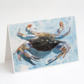 Crab Greeting Cards Pack of 8 Blank Cards with Envelopes Whimsical A7 Size 5x7