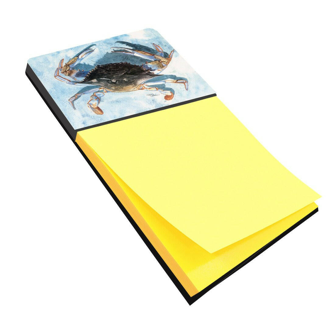 Crab Watercolor Sticky Note Holder Refillable Dispenser Desk Accessory 3x3 Pad Gift