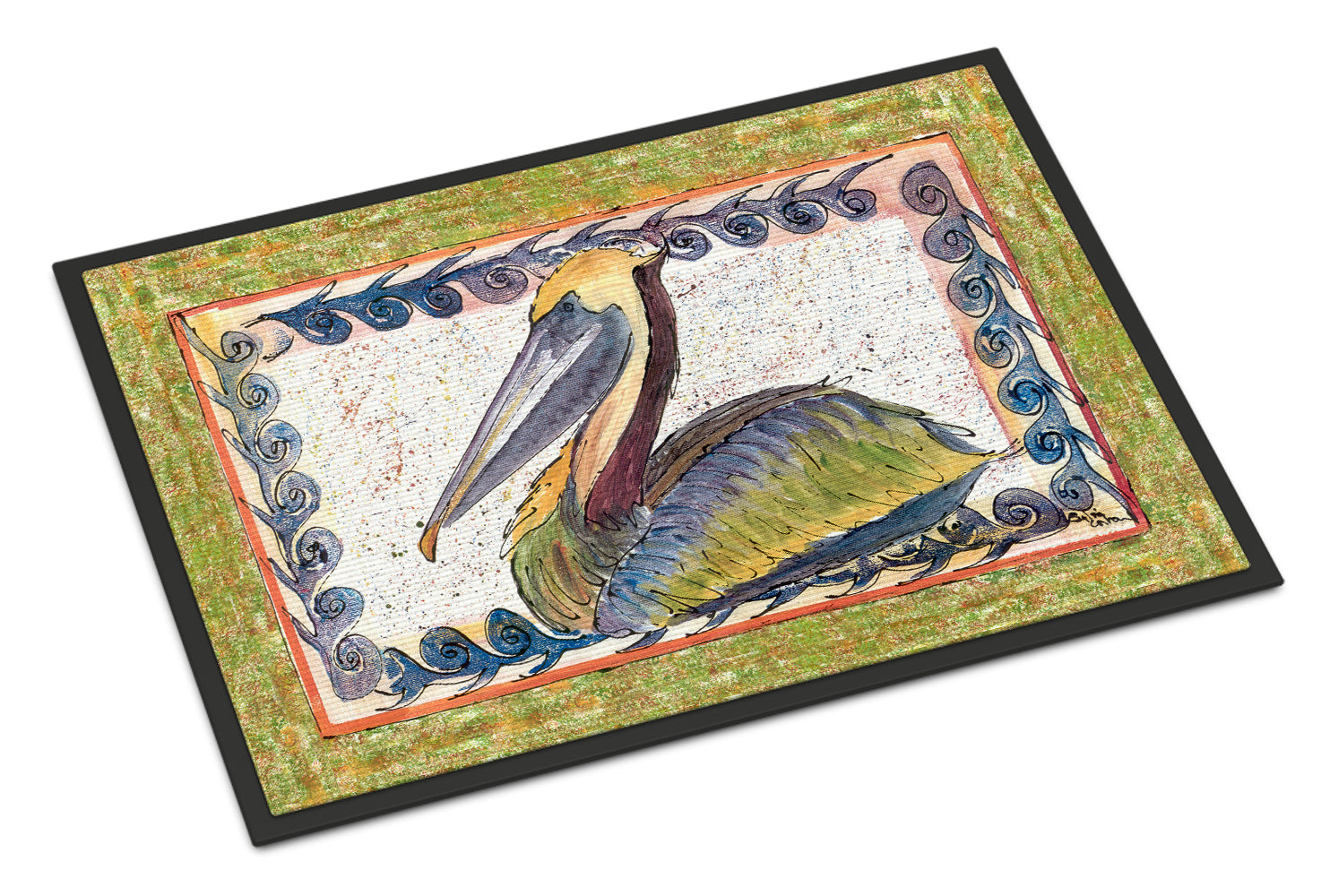 Pelican Doormat Indoor Outdoor 24H X 36W Front Door Mat Rugs for Entryway, Non Slip Washable Low Pile,