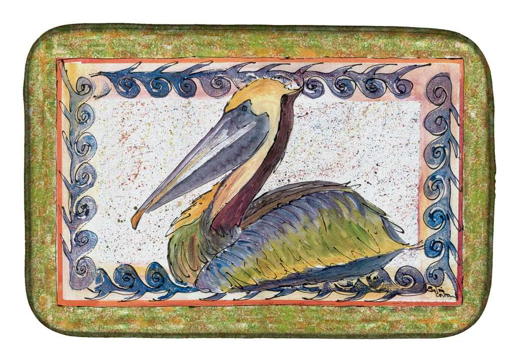 Pelican Dish Drying Mat Absorbent Dish Drying Mat Pad for Kitchen Counter Dish Drainer Mat for Countertop, 14 x 21", Multicolor