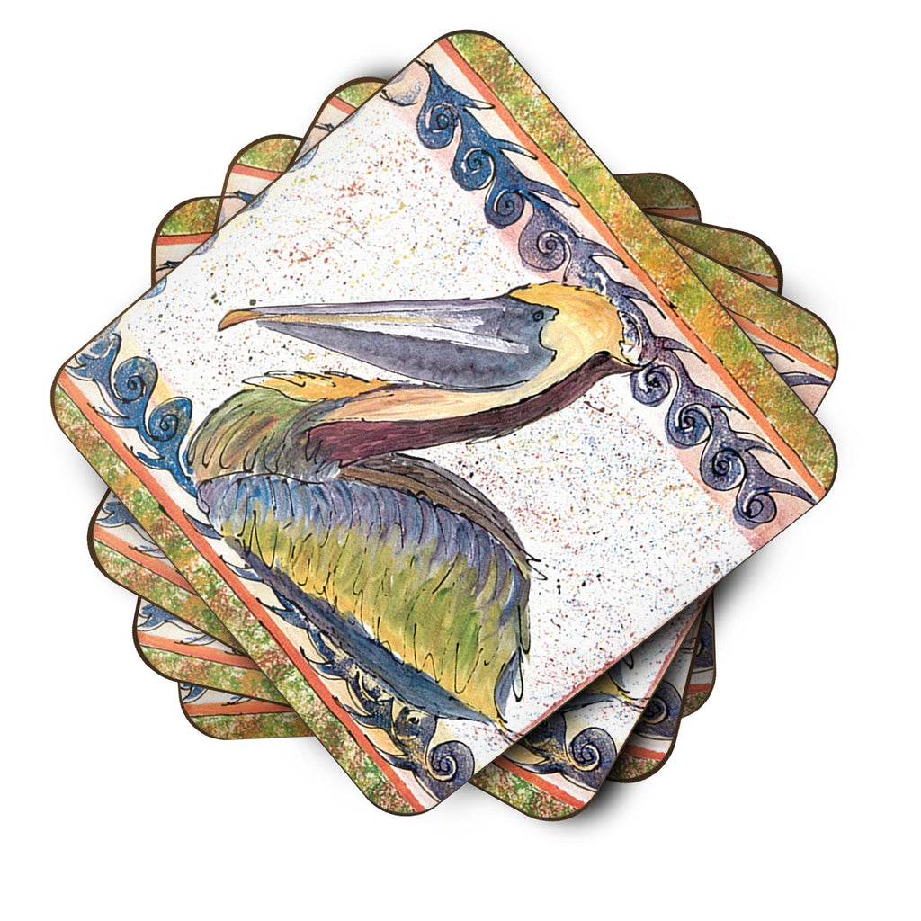 Pelican Foam Coasters Set of 4 Cup Coasters for Indoor Outdoor, Tabletop Protection, Anti Slip, Mouse pad Material