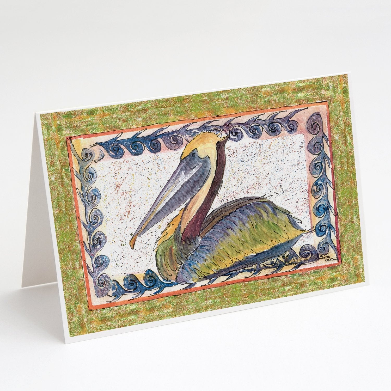 Pelican Greeting Cards Pack of 8 Blank Cards with Envelopes Whimsical A7 Size 5x7