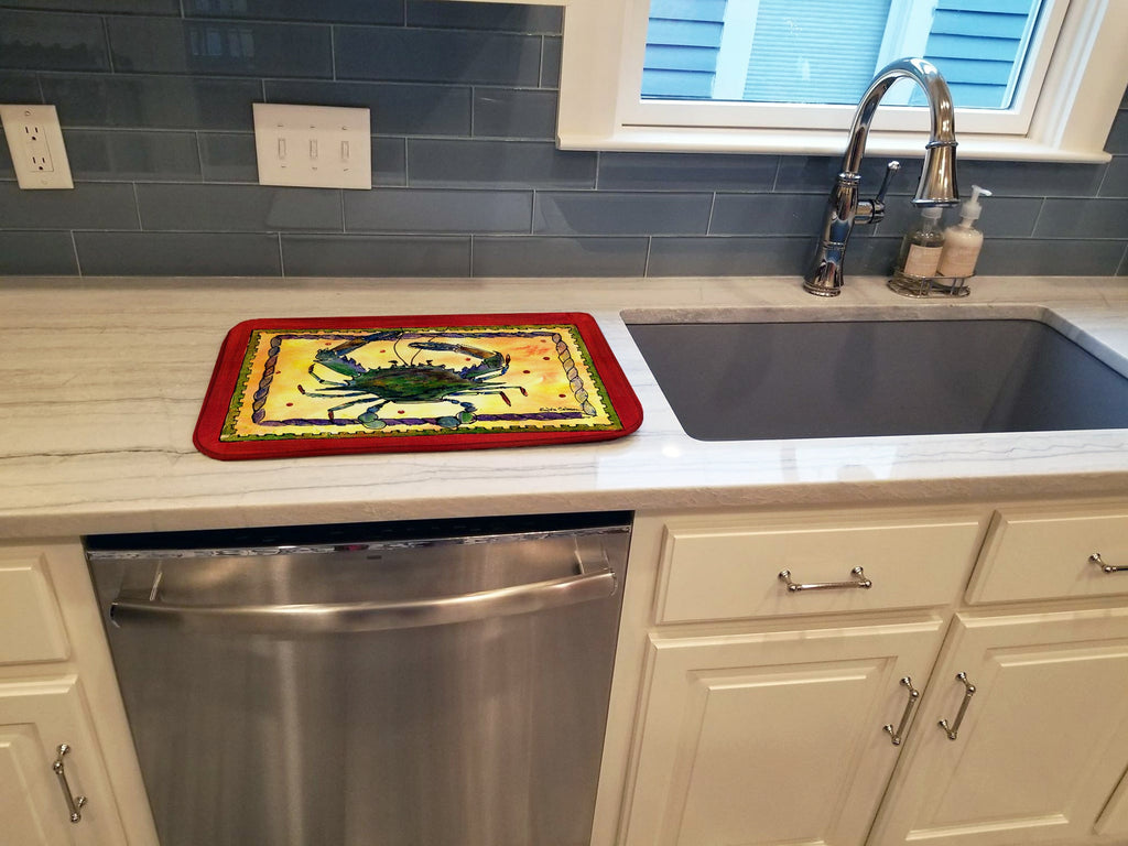 Crab Dish Drying Mat Absorbent Dish Drying Mat Pad for Kitchen Counter Dish Drainer Mat for Countertop, 14 x 21", Multicolor