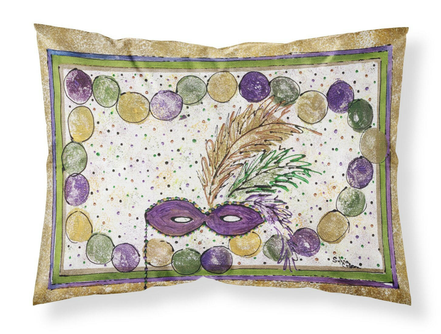 Mardi Gras Beads Standard Pillowcase Lightweight Super Soft Easy Care Decorative Artwork Pillowcase, Standard