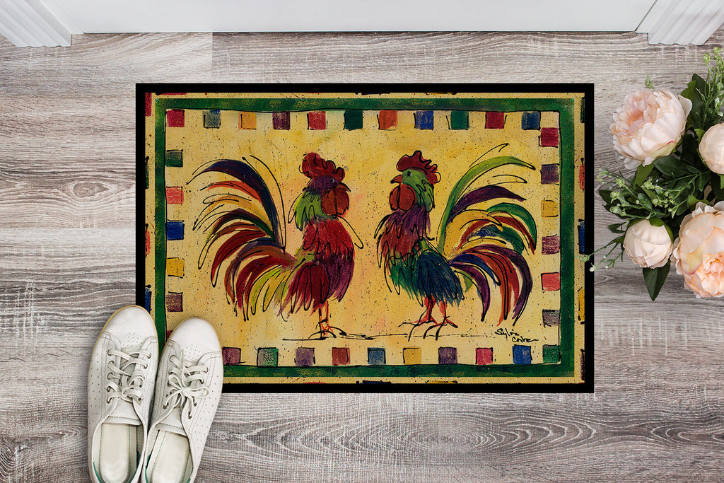 Bird - Rooster Doormat Indoor Outdoor 24H X 36W Front Door Mat Rugs for Entryway, Non Slip Washable Low Pile,