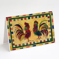 Bird - Rooster Greeting Cards Pack of 8 Blank Cards with Envelopes Whimsical A7 Size 5x7