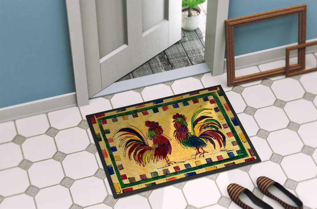 Bird - Rooster Doormat Indoor Outdoor 24H X 36W Front Door Mat Rugs for Entryway, Non Slip Washable Low Pile,