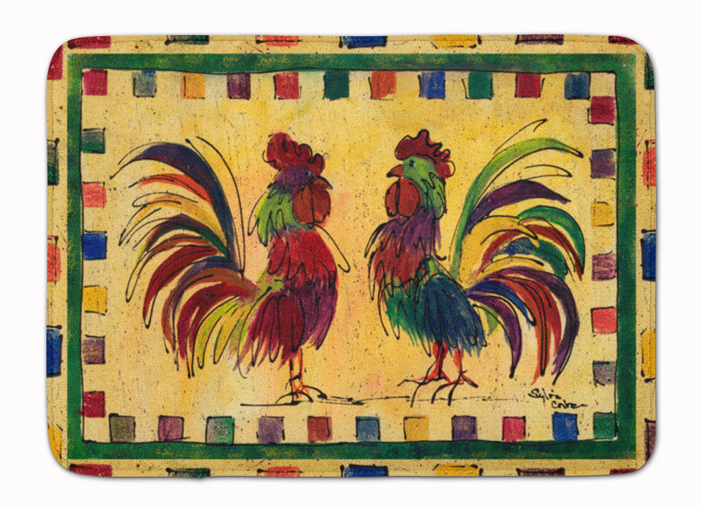Bird - Rooster Memory Foam Kitchen Mat Machine Washable Anti-Fatigue Cushion Comfort Bath or Kitchen Rug