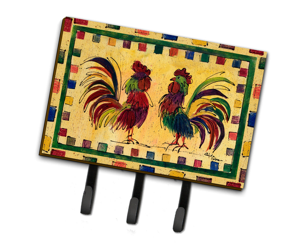 Bird - Rooster Leash or Key Holder Wall Hooks, Coat Rack Wall Mount, for Hanging Keys, Towels, Aprons, Leashes