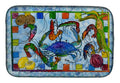 Crab Dish Drying Mat Absorbent Dish Drying Mat Pad for Kitchen Counter Dish Drainer Mat for Countertop, 14 x 21", Multicolor