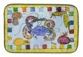 Crab Dish Drying Mat Absorbent Dish Drying Mat Pad for Kitchen Counter Dish Drainer Mat for Countertop, 14 x 21", Multicolor