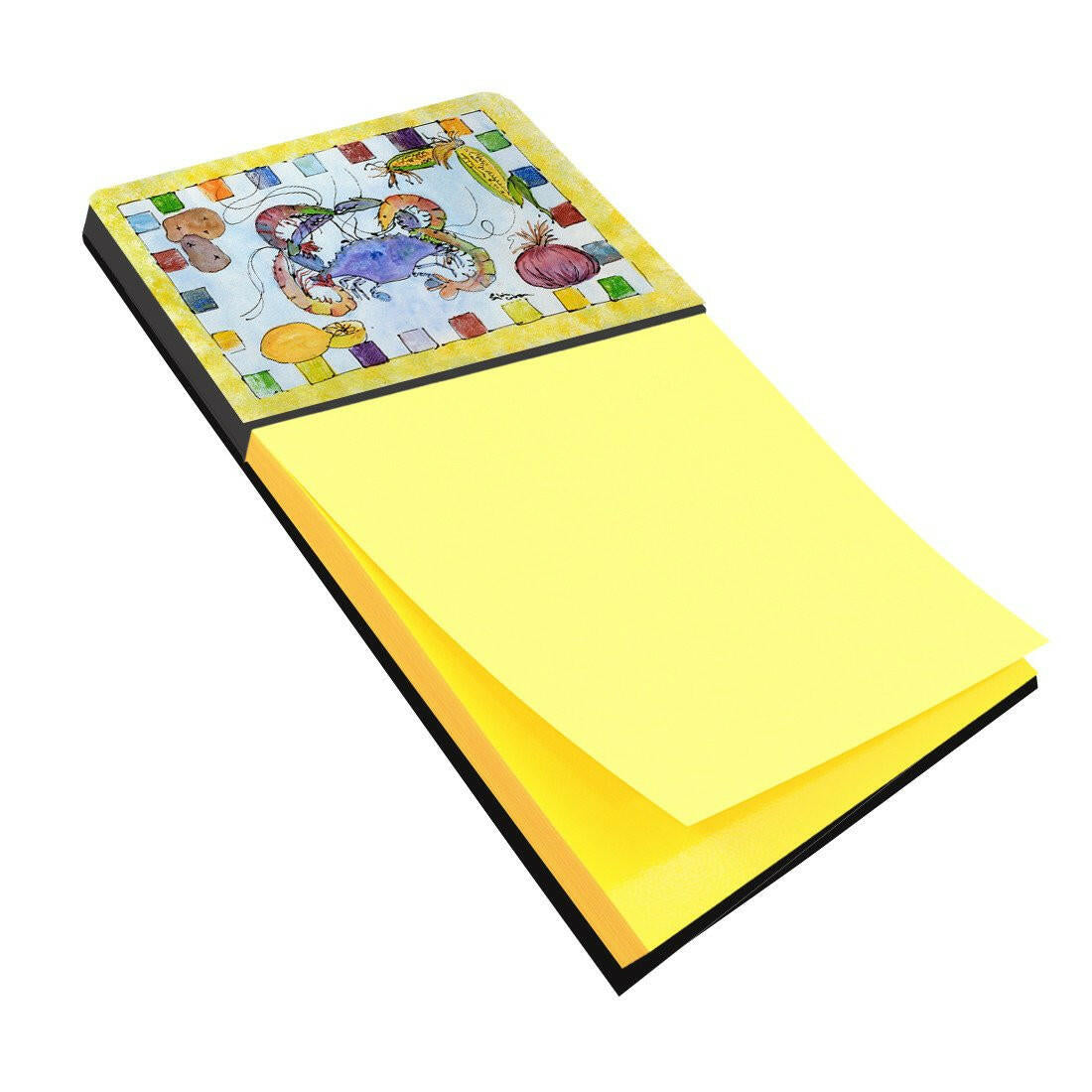 Crab Watercolor Sticky Note Holder Refillable Dispenser Desk Accessory 3x3 Pad Gift