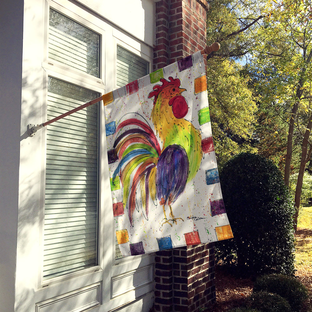Rooster House Flag 28x40 Porch Sleeve Pole Decorative Outside Yard Banner Artwork Wall Hanging, Polyester