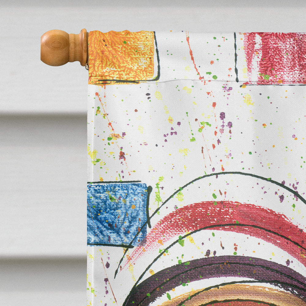 Rooster House Flag 28x40 Porch Sleeve Pole Decorative Outside Yard Banner Artwork Wall Hanging, Polyester