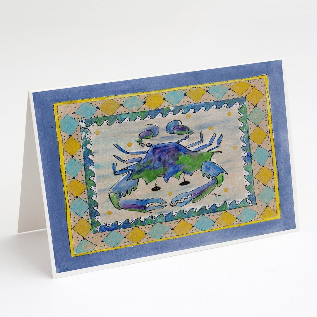 Crab Greeting Cards Pack of 8 Blank Cards with Envelopes Whimsical A7 Size 5x7