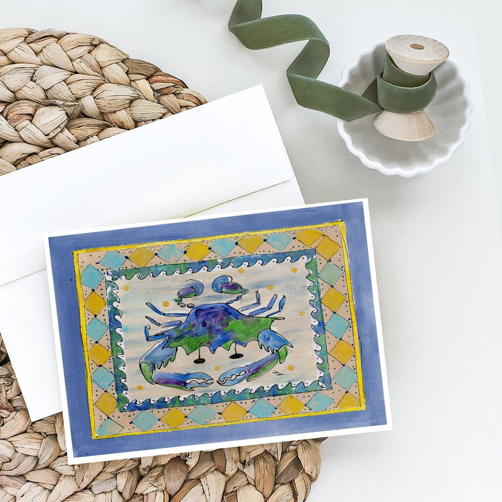 Crab Greeting Cards Pack of 8 Blank Cards with Envelopes Whimsical A7 Size 5x7