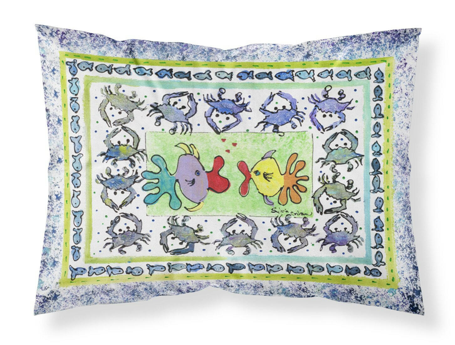 Kissing Fish Standard Pillowcase Lightweight Super Soft Easy Care Decorative Artwork Pillowcase, Standard