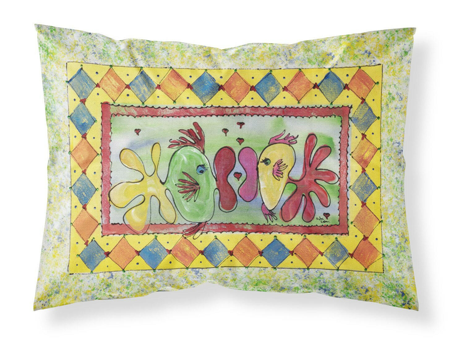 Kissing Fish Standard Pillowcase Lightweight Super Soft Easy Care Decorative Artwork Pillowcase, Standard
