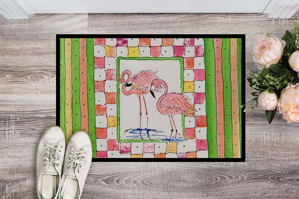 Bird - Flamingo Doormat Indoor Outdoor 18H X 27W Front Door Mat Rugs for Entryway, Non Slip Washable
