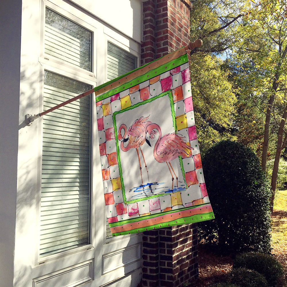 Bird - Flamingo House Flag 28x40 Porch Sleeve Pole Decorative Outside Yard Banner Artwork Wall Hanging, Polyester