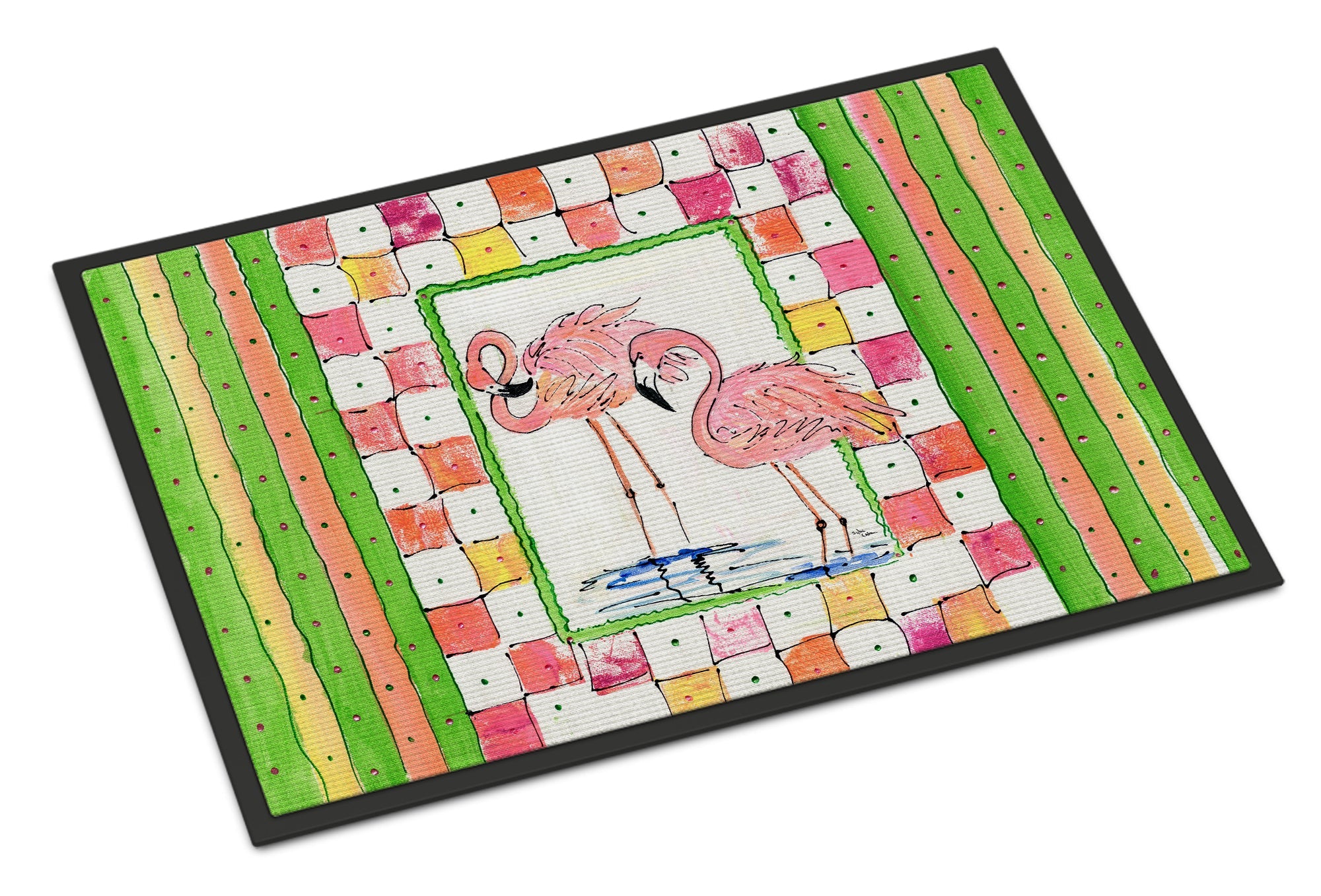 Bird - Flamingo Doormat Indoor Outdoor 24H X 36W Front Door Mat Rugs for Entryway, Non Slip Washable Low Pile,