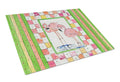 Bird - Flamingo Cutting Board Tempered Glass Kitchen Cutting Surface, Heat Resistant Chopping, Non-Slip Feet, Food Prep & Serving