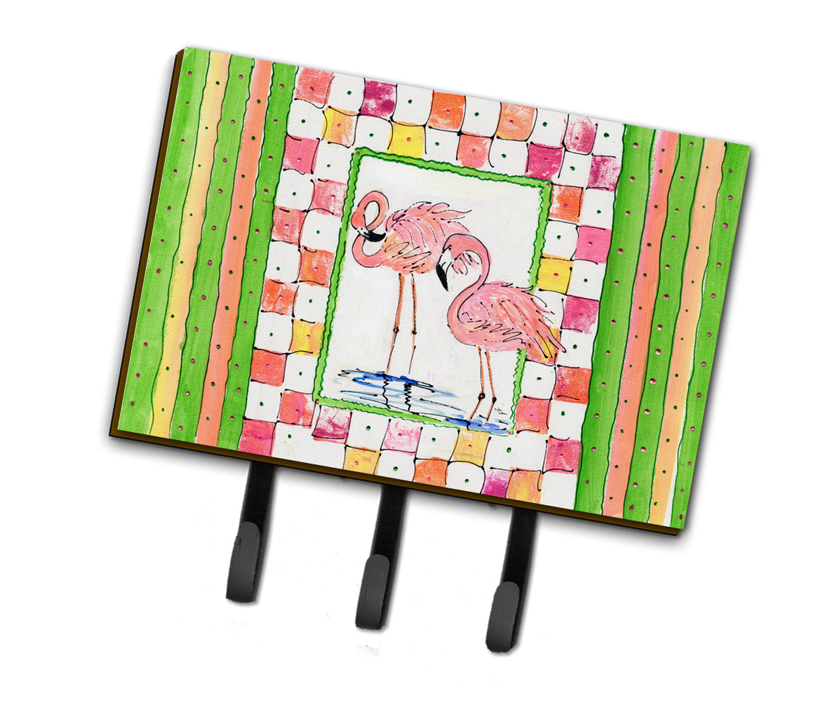 Bird - Flamingo Leash or Key Holder Wall Hooks, Coat Rack Wall Mount, for Hanging Keys, Towels, Aprons, Leashes