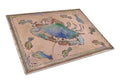 Crab Cutting Board Tempered Glass Kitchen Cutting Surface, Heat Resistant Chopping, Non-Slip Feet, Food Prep & Serving