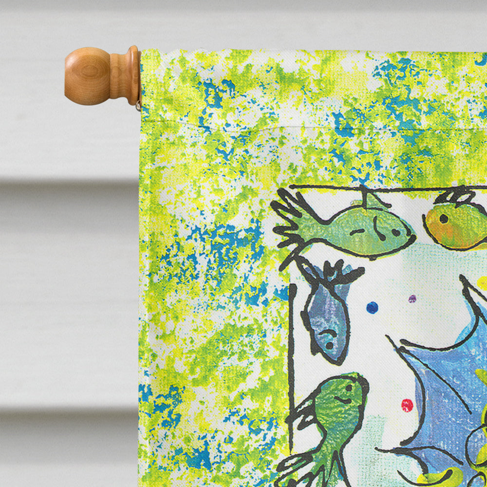 Blonde Funky Mermaid House Flag 28x40 Porch Sleeve Pole Decorative Outside Yard Banner Artwork Wall Hanging, Polyester