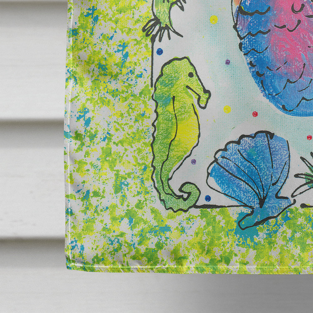 Blonde Funky Mermaid House Flag 28x40 Porch Sleeve Pole Decorative Outside Yard Banner Artwork Wall Hanging, Polyester
