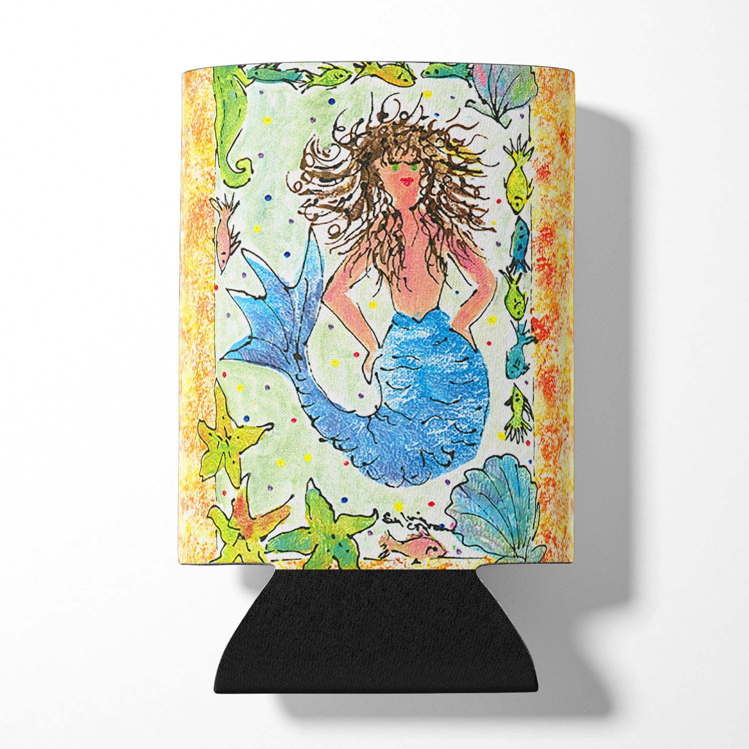 Mermaid Can or Bottle Hugger Cooler Sleeve for Standard 12 oz Cans, Insulated Foam Beer & Soda Can Hugger Reusable