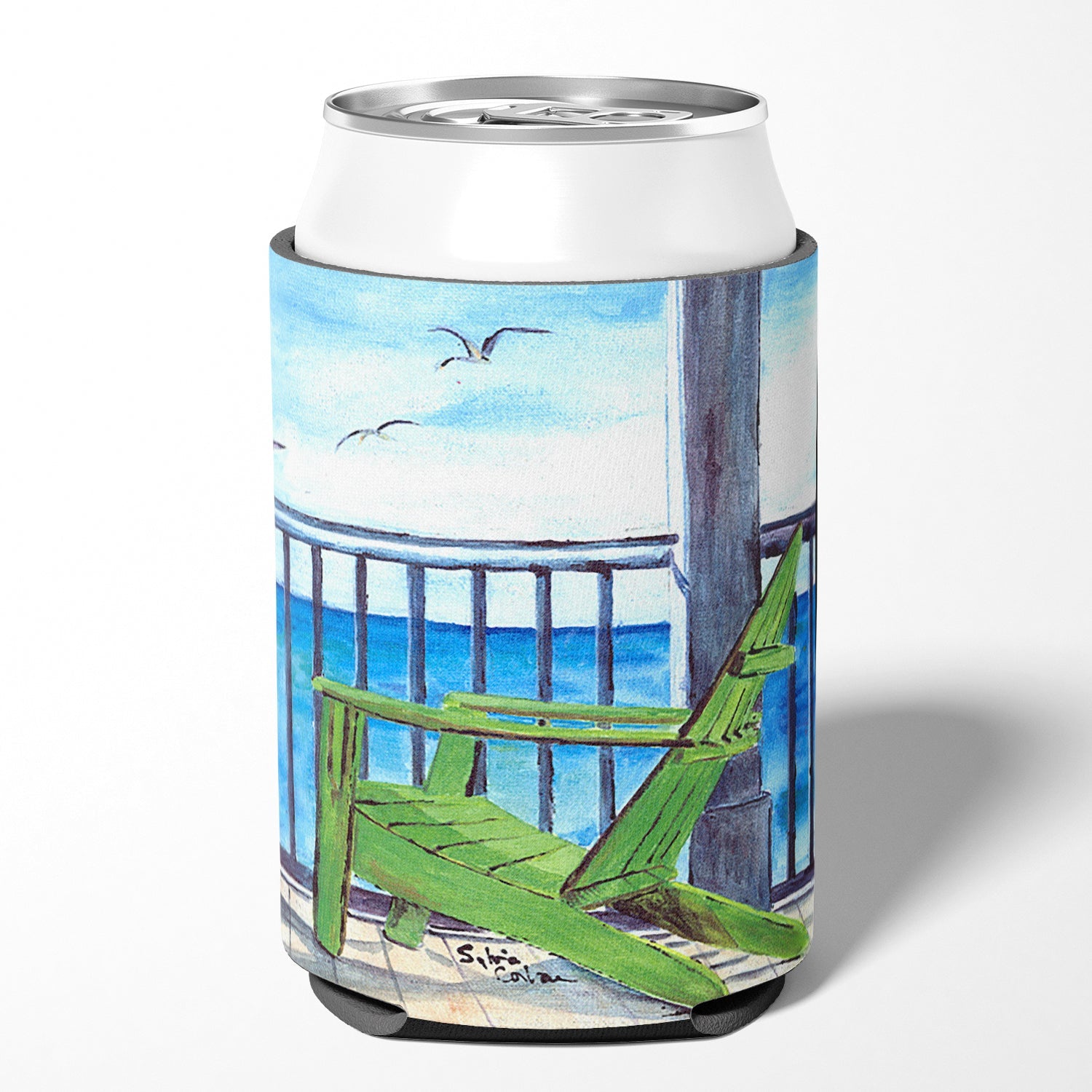 Adirondack Chairs Can or Bottle Hugger Cooler Sleeve for Standard 12 oz Cans, Insulated Foam Beer & Soda Can Hugger Reusable