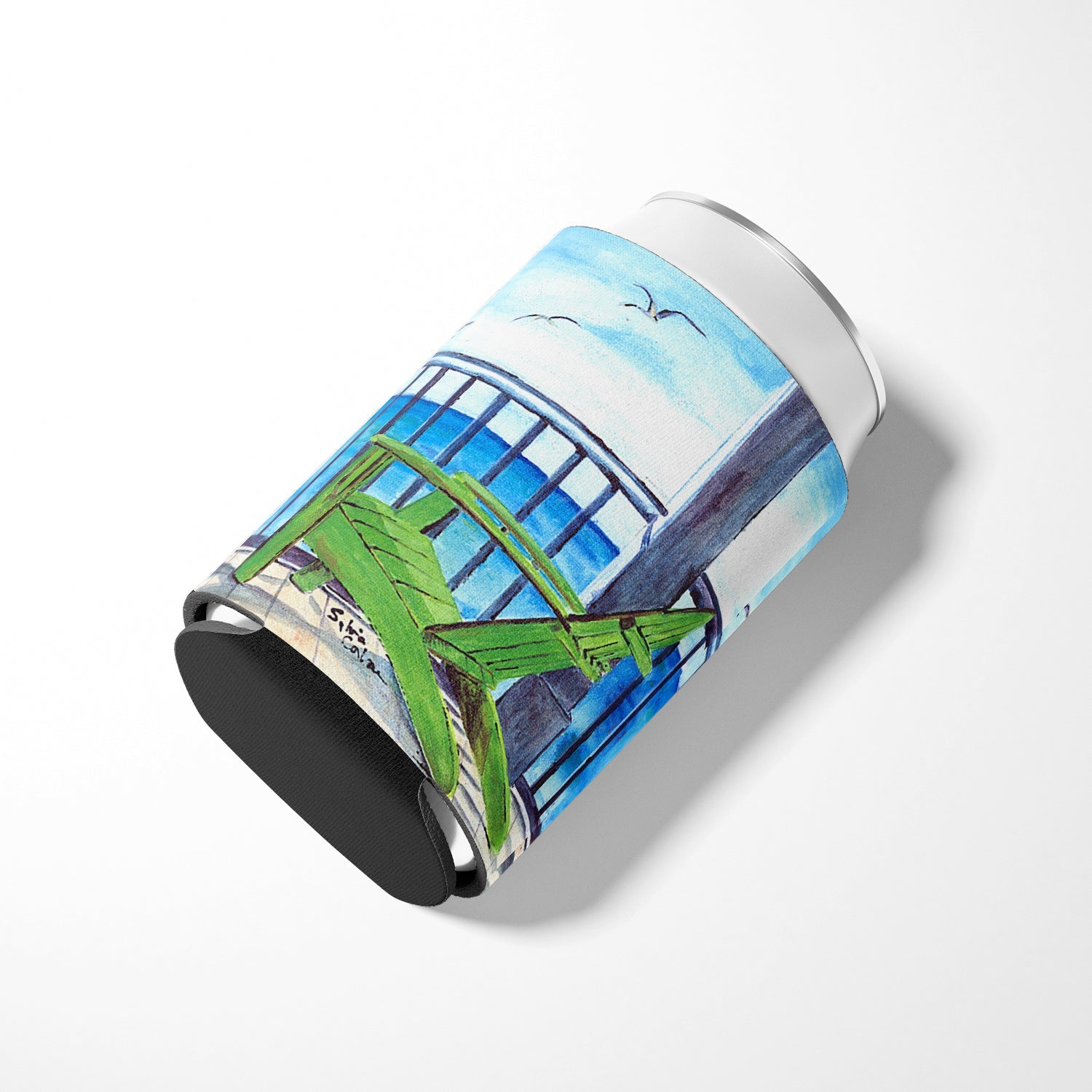 Adirondack Chairs Can or Bottle Hugger Cooler Sleeve for Standard 12 oz Cans, Insulated Foam Beer & Soda Can Hugger Reusable