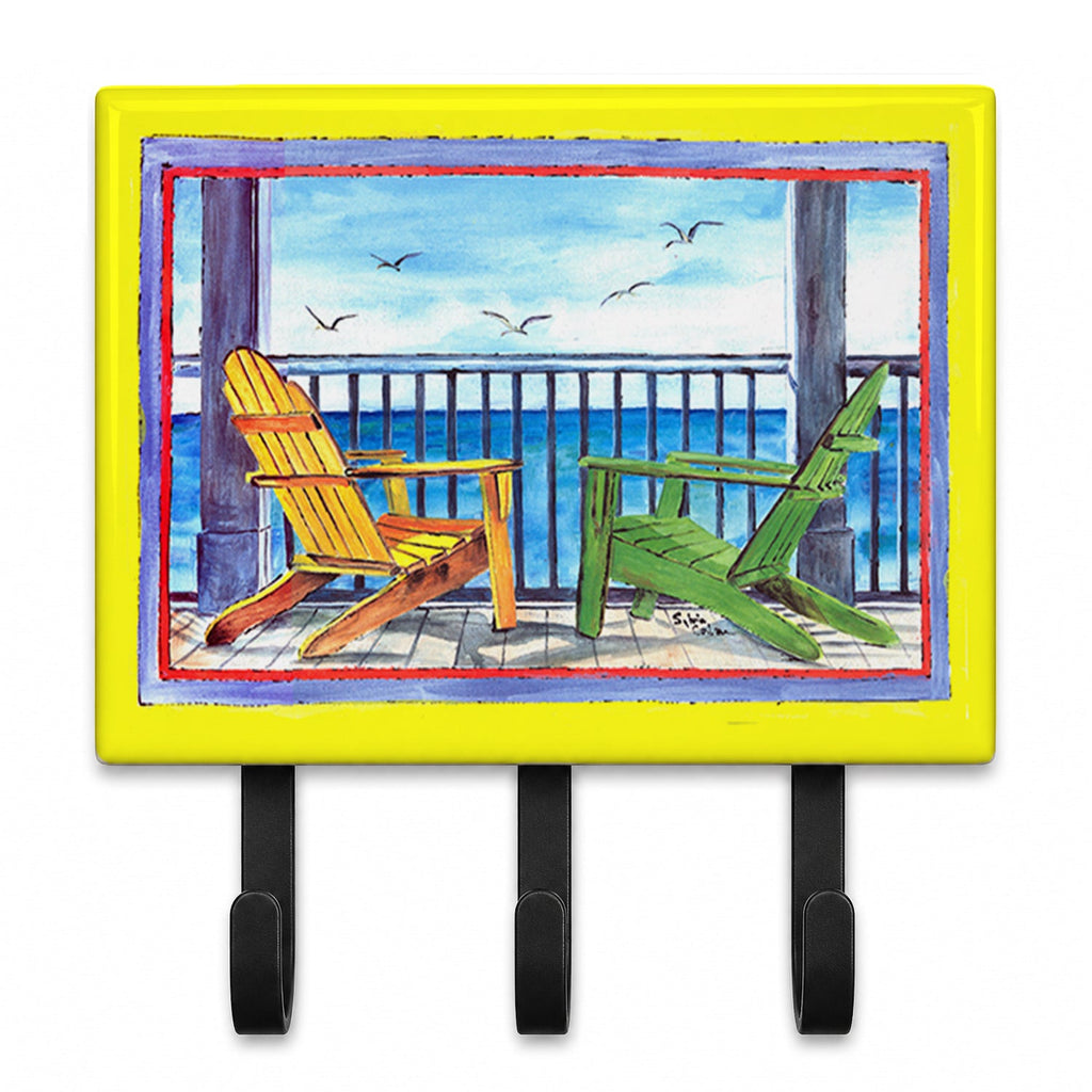 Adirondack Chairs Yellow Leash or Key Holder Wall Hooks, Coat Rack Wall Mount, for Hanging Keys, Towels, Aprons, Leashes