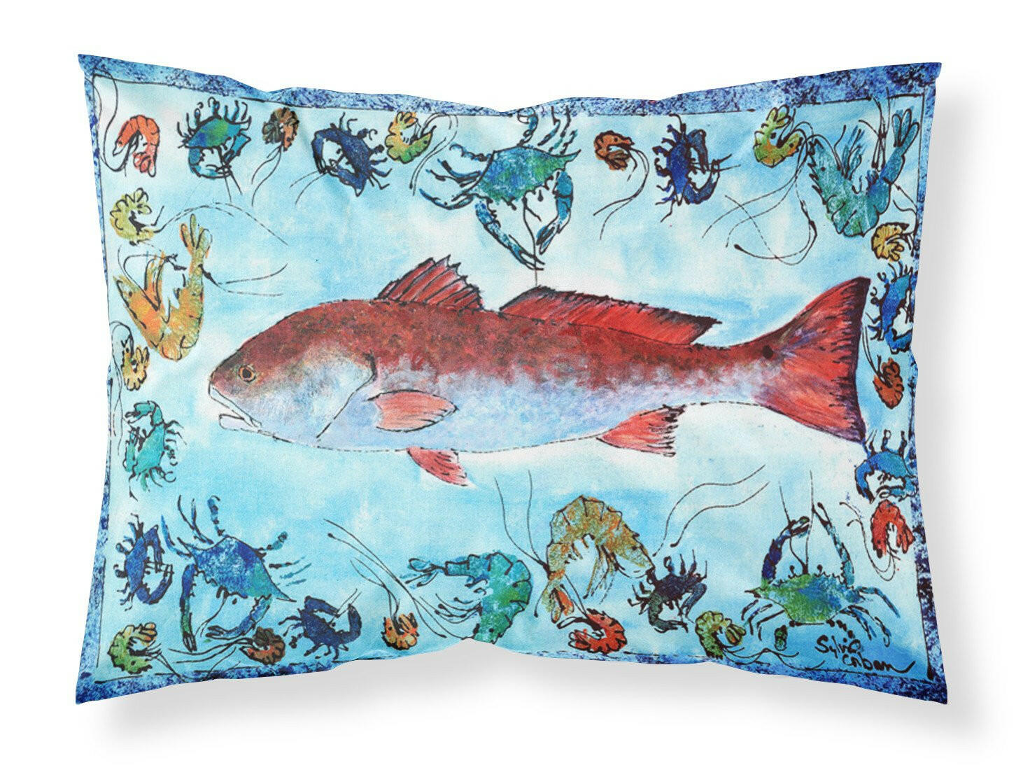 Red Fish Standard Pillowcase Lightweight Super Soft Easy Care Decorative Artwork Pillowcase, Standard