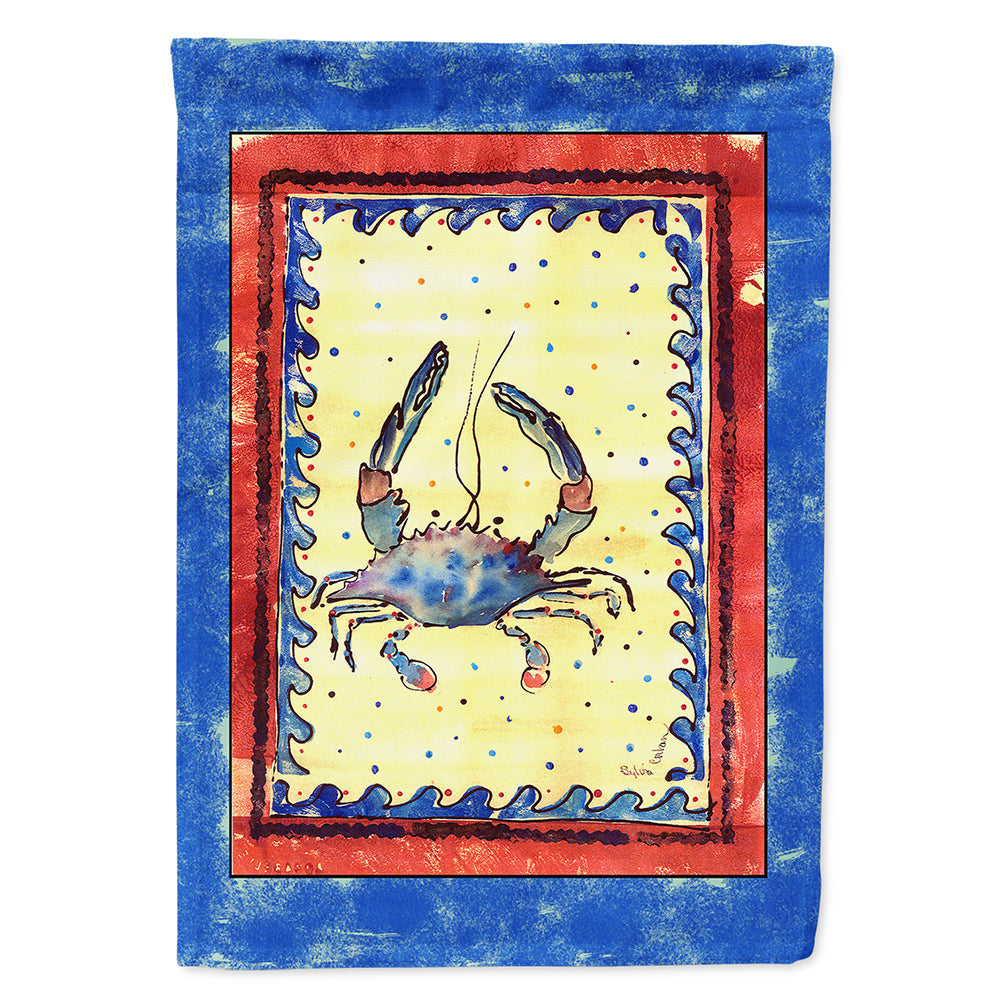 Blue Maryland Crab House Flag 28x40 Porch Sleeve Pole Decorative Outside Yard Banner Artwork Wall Hanging, Polyester