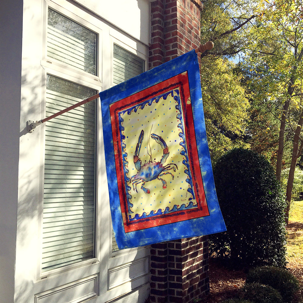 Blue Maryland Crab House Flag 28x40 Porch Sleeve Pole Decorative Outside Yard Banner Artwork Wall Hanging, Polyester