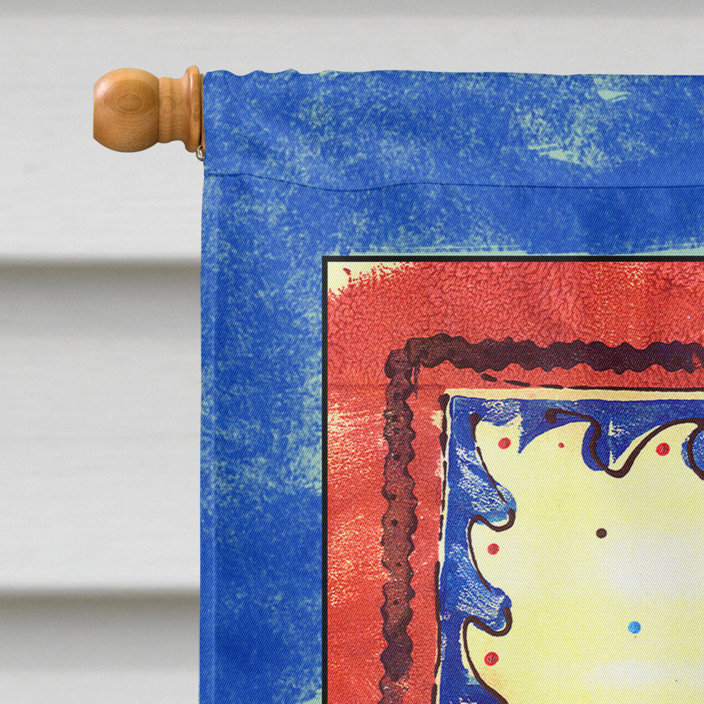 Blue Maryland Crab House Flag 28x40 Porch Sleeve Pole Decorative Outside Yard Banner Artwork Wall Hanging, Polyester